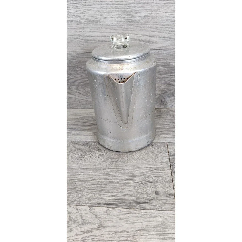 Vtg  Comet The Popular Aluminum 5 - 9 Cup Percolator Stovetop Coffee Maker